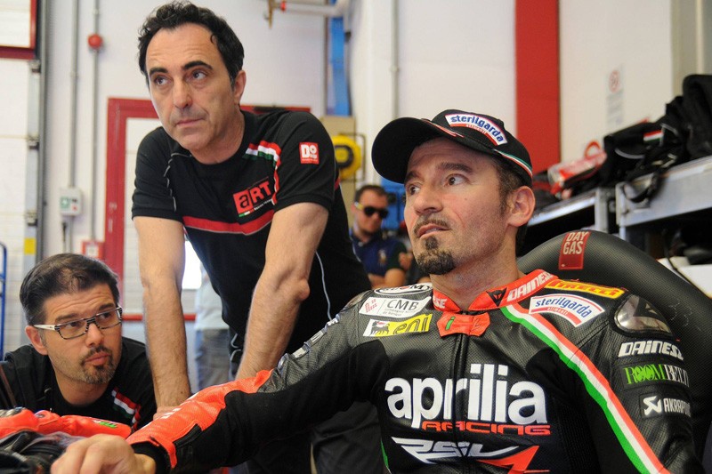 Biaggi Test Aprilia Mugello