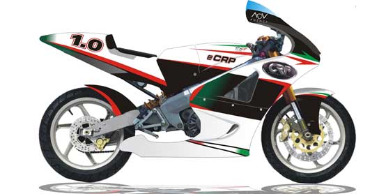 TTXGP – La moto elettrica italiana eCRP 1.0 si svela a Birmingham