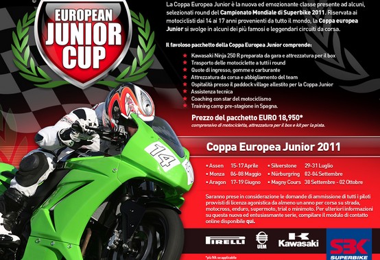 Superbike – Al via nel 2011 la European Junior Cup
