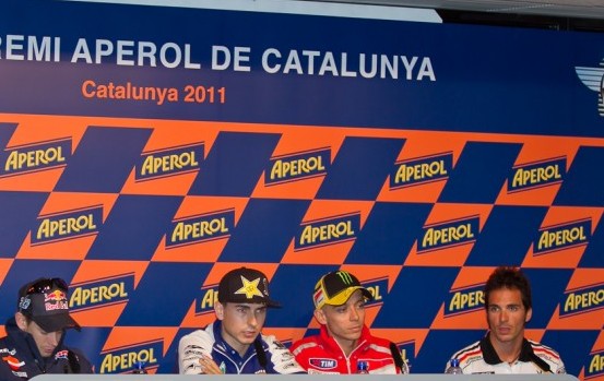 MotoGP: Lorenzo, Stoner e Rossi parlano prima del Gran Premio di Catalunya