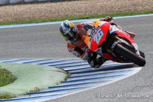 MotoGP: Test Irta Jerez Day 2,  Dani Pedrosa “Siamo stati fortunati a poter fare alcuni giri sull’asciutto”