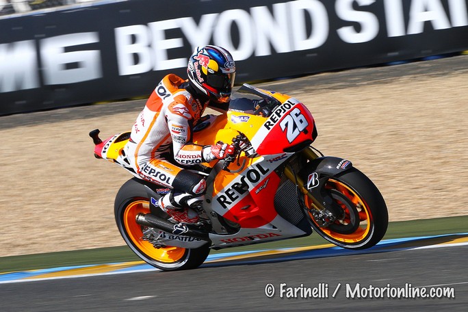 MotoGP Le Mans, Prove Libere: Dani Pedrosa “Oggi è stato importante girare con pista asciutta”