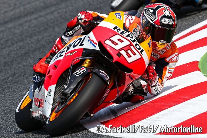 MotoGP Barcellona, Prove Libere 3: Marquez è il migliore, Rossi è 4°