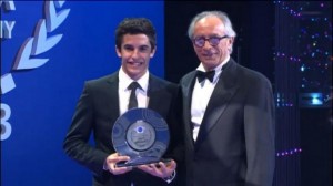 MotoGP: Marc Marquez premiato al FIM Gala 2013 come Rider of The Year