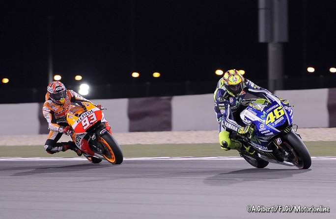 MotoGP Qatar: Il duello Rossi Marquez batte Serie A e Real Madrid Barcellona