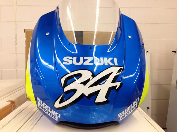 Kevin Schwantz prova la Suzuki MotoGP