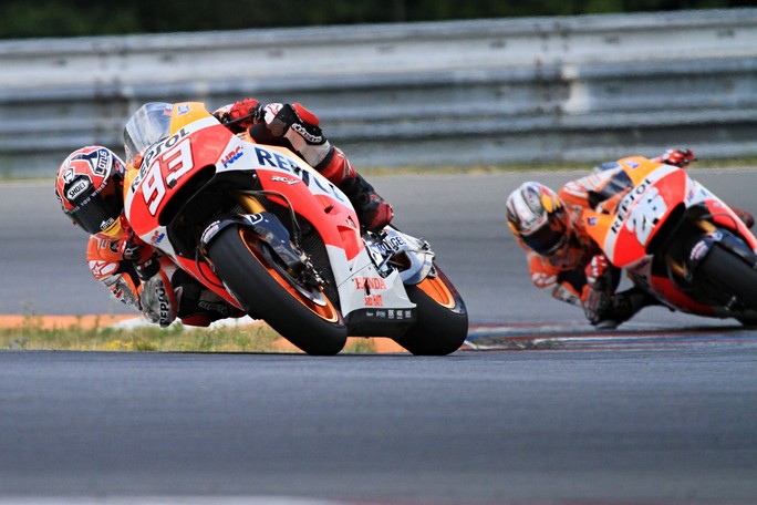 MotoGP: Test Brno Day 1, Marquez e Pedrosa hanno girato con la moto 2014