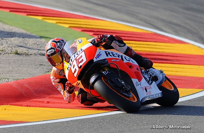 MotoGP Aragon, Prove Libere 3: Marquez detta legge, Ducati seconda con Iannone, Rossi costretto alle Q1