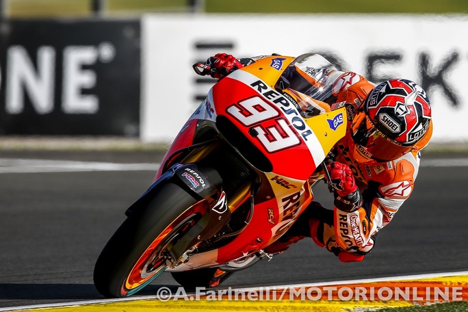 MotoGP Valencia, Prove Libere 3: Marquez, miglior tempo e caduta, bene Iannone e Dovizioso