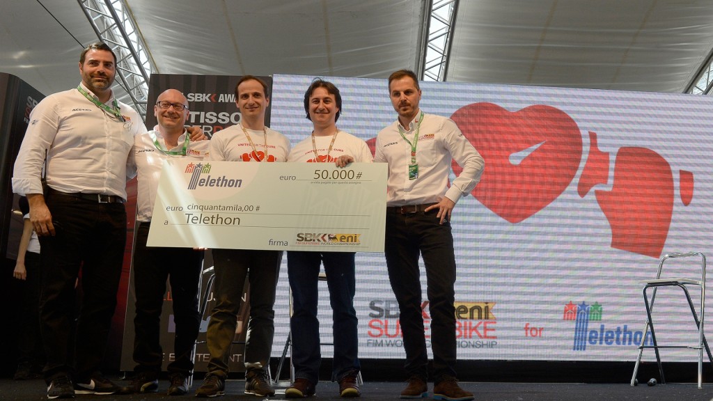 Il Mondiale Superbike apre la Tele Maratona Telethon