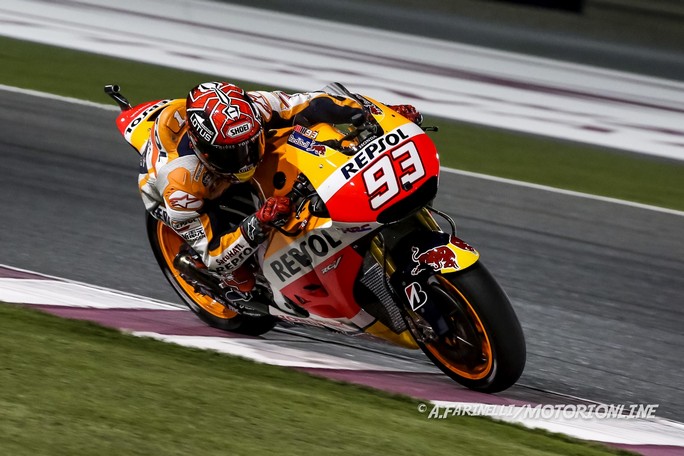 MotoGP Qatar, Prove Libere 3: Marquez sempre  in testa, Iannone è 3°, Dovizioso 6° e Rossi 9°