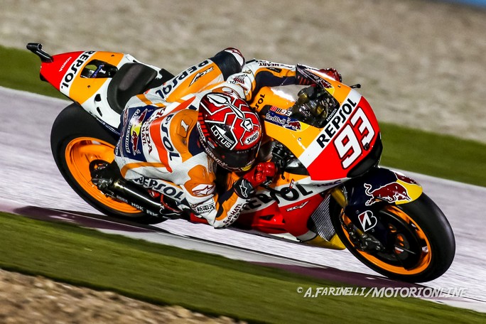 MotoGP Qatar: Marc Marquez, “In gara sarà difficile tenere il passo di Dovizioso e della Ducati”