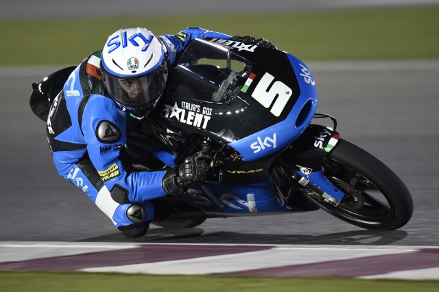 Moto3 Prove Libere Qatar: Iniziano alla grande gli italiani, Antonelli 2°,  Fenati 5° e Bagnaia 6°