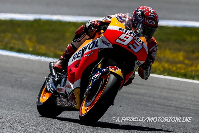 MotoGP Jerez: Marc Marquez “Ho cercato di restare incollato a Jorge ma il dolore mi ha rallentato”