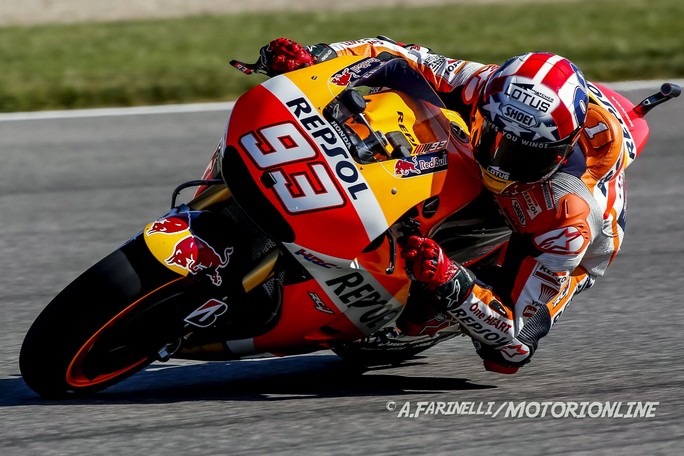 MotoGP Brno, Prove Libere 2: Raffica di cadute tra i big, Marquez fa suo il miglior tempo