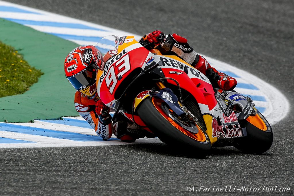 MotoGP Jerez, Warm Up: Marquez davanti a Rossi
