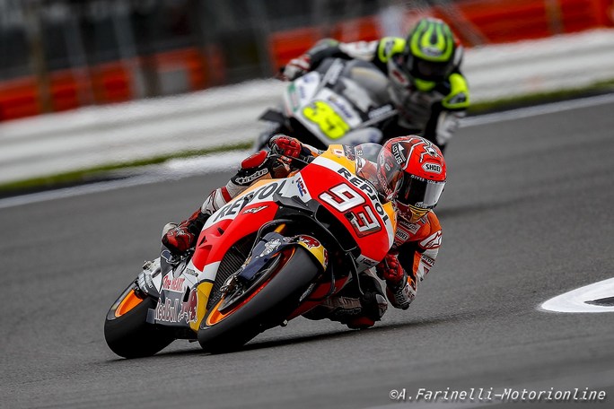 MotoGP Silverstone, FP3: Marquez al Top, bene Vinales e Iannone, fatica Rossi