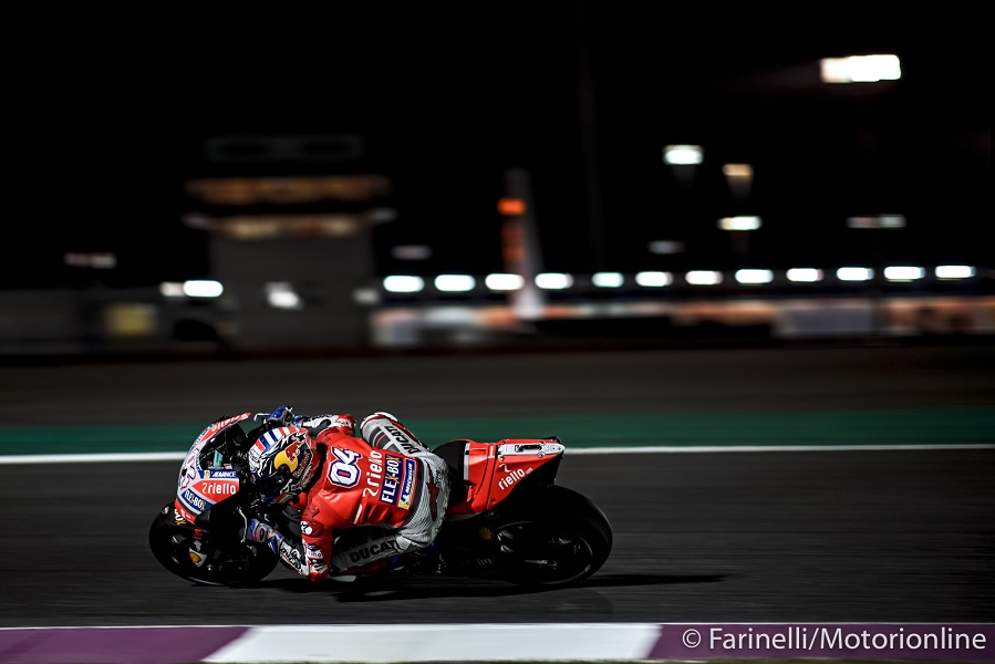 MotoGP | Gp Qatar, FP2: Doppietta Ducati con Dovizioso e Petrucci, Rossi nono