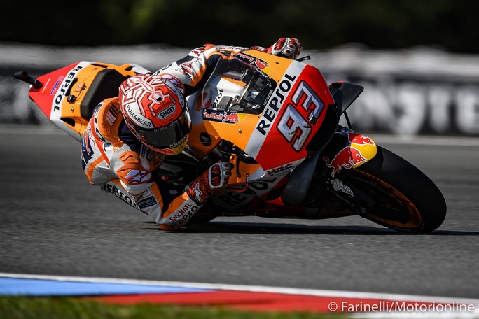 MotoGP | Gp Brno FP4: Marquez è il più veloce, Rossi è settimo