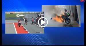 MotoGP | Gp Malesia: Brivio (Suzuki), “Moto in fiamme per una perdita di benzina” [Video]