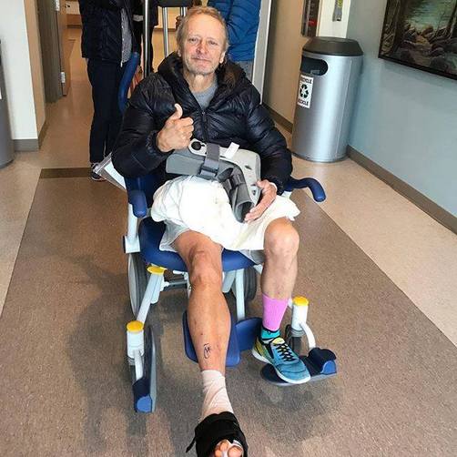 Kevin Schwantz | Foot injury and surgery after a fall on a motocross bike