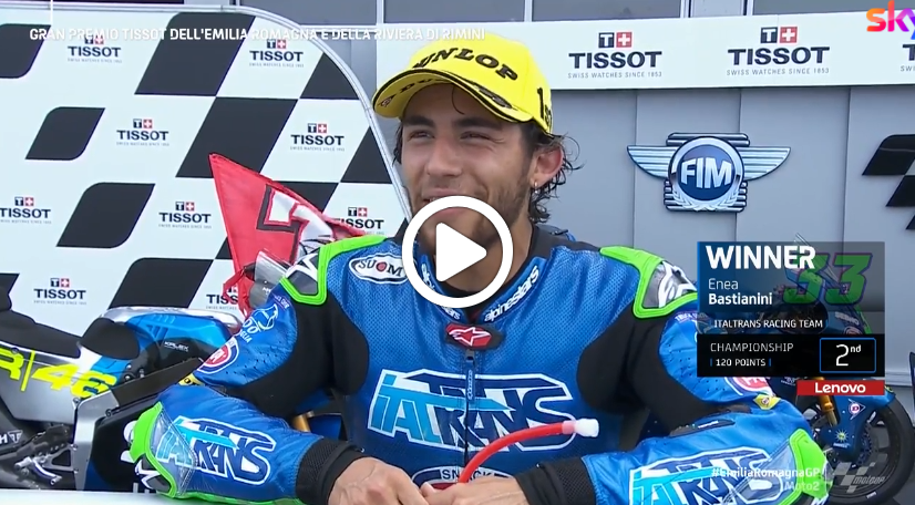 Moto2 | GP Misano 2 Gara, Bastianini: “Vincere in casa ha un sapore speciale” [VIDEO]