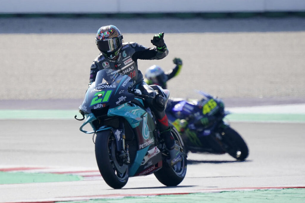MotoGP | Gp Misano Gara: Morbidelli show, vittoria in casa davanti a Bagnaia, Rossi perde il podio