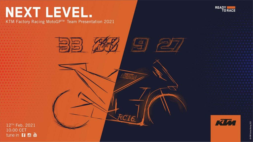 MotoGP | Le KTM di Binder, Oliveira, Petrucci e Lecuona saranno svelate il 12 febbraio