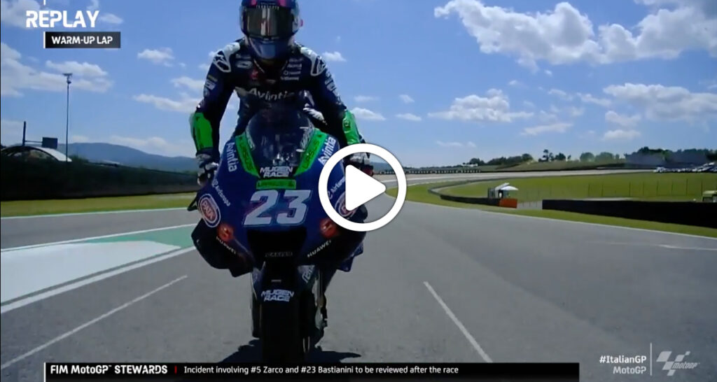 MotoGP | GP Italia, il contatto Bastianini-Zarco nel giro di allineamento [VIDEO]