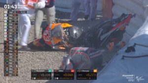 MotoGP | GP Jerez FP3:  Marc Marquez, brutta caduta, moto distrutta, pilota ok [VIDEO]