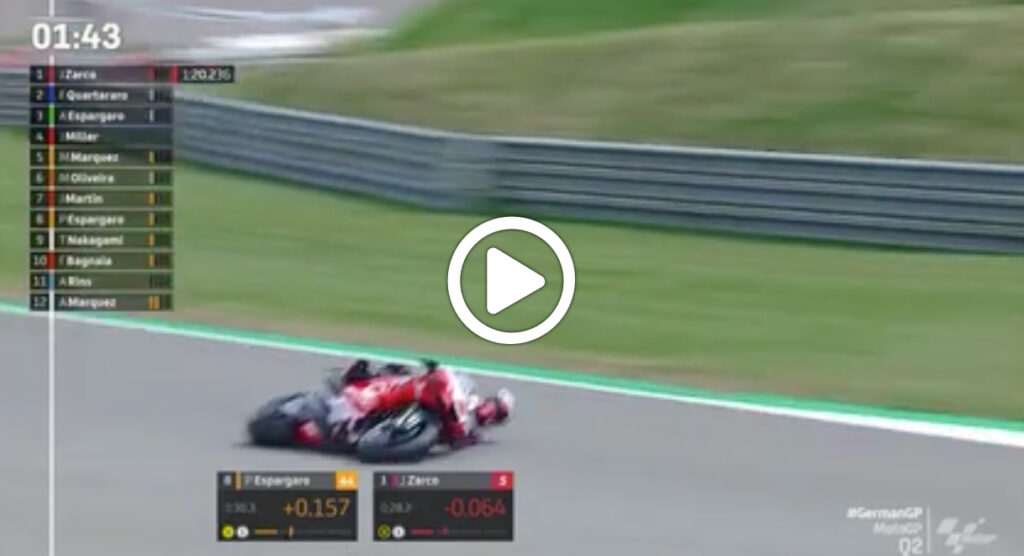 MotoGP | GP Germania, la caduta di Zarco al Sachsenring [VIDEO]