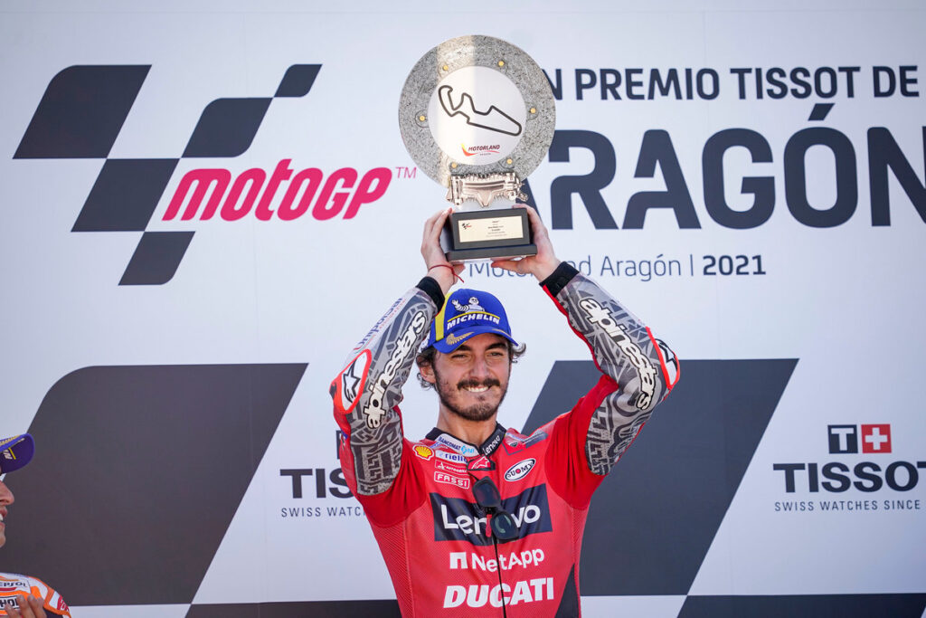 MotoGP | GP Aragon Gara: Bagnaia, “Vittoria emozionante”