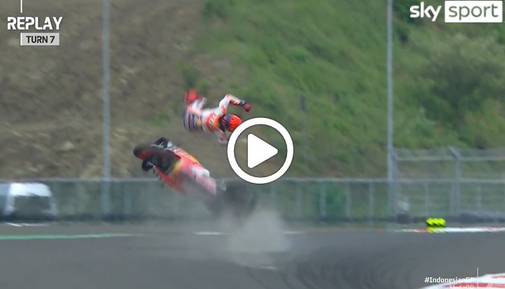 MotoGP | GP Indonesia: il terribile high-side di Marc Marquez [VIDEO]