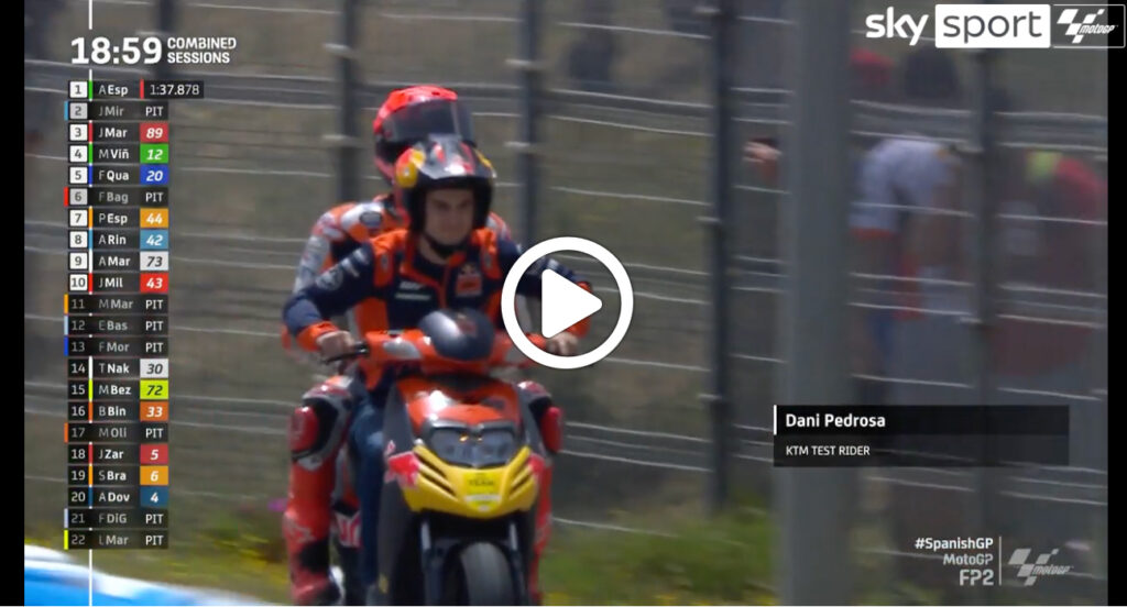 MotoGP | GP Jerez, doppia caduta per Marquez nelle FP2 [VIDEO]