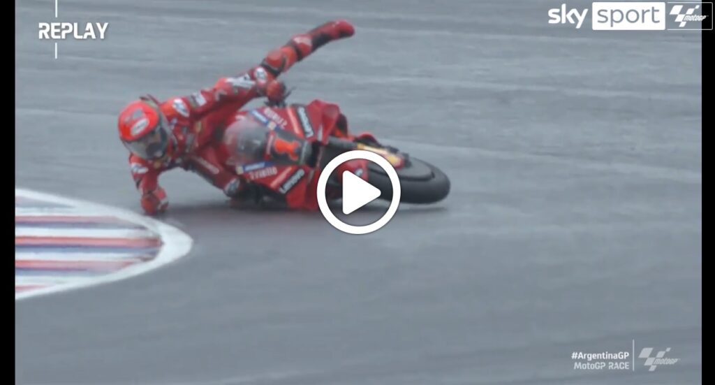 MotoGP | Gp Argentina, la caduta di Bagnaia [VIDEO]
