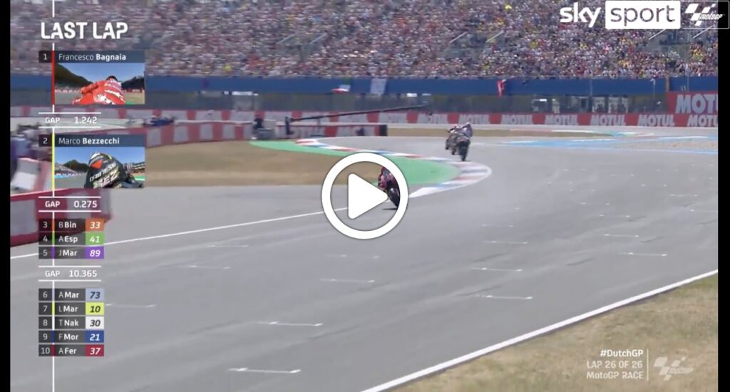 MotoGP | Bagnaia vince, gran bagarre per il podio: l’ultimo giro ad Assen [VIDEO]