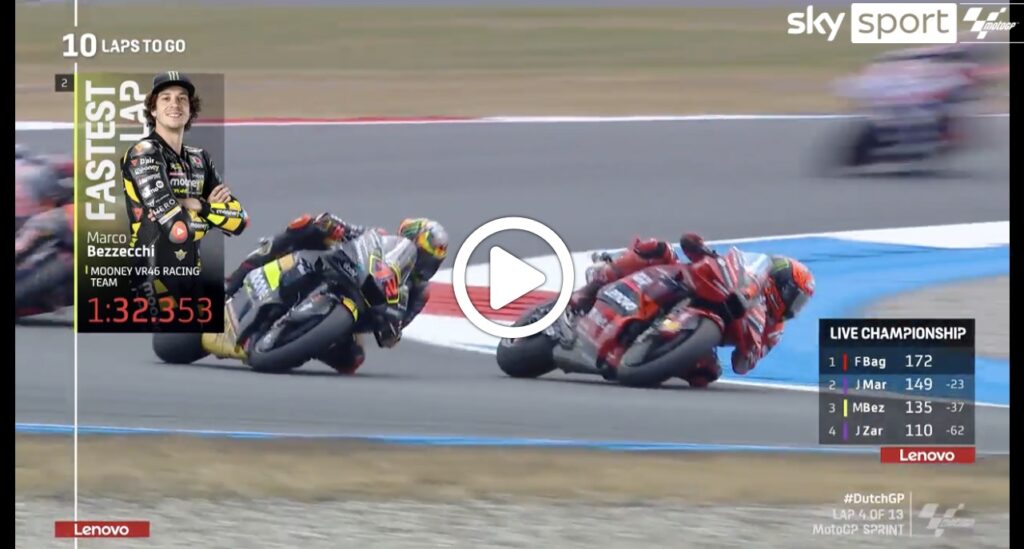 MotoGP | GP Assen, il duello Bagnaia-Bezzecchi nella Sprint [VIDEO]