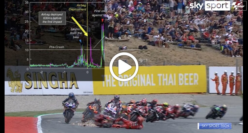 MotoGP | Incidente Bagnaia, i dati e l’analisi con Sanchini e lo Sky Tech [VIDEO]