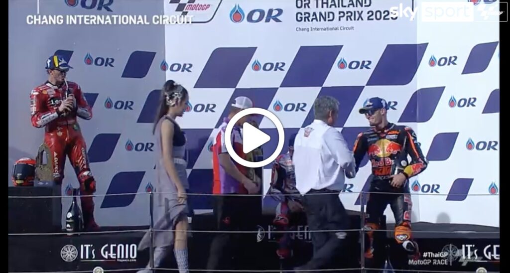 MotoGP | Martin vince e accorcia su Bagnaia, la festa sul podio della Thailandia [VIDEO]