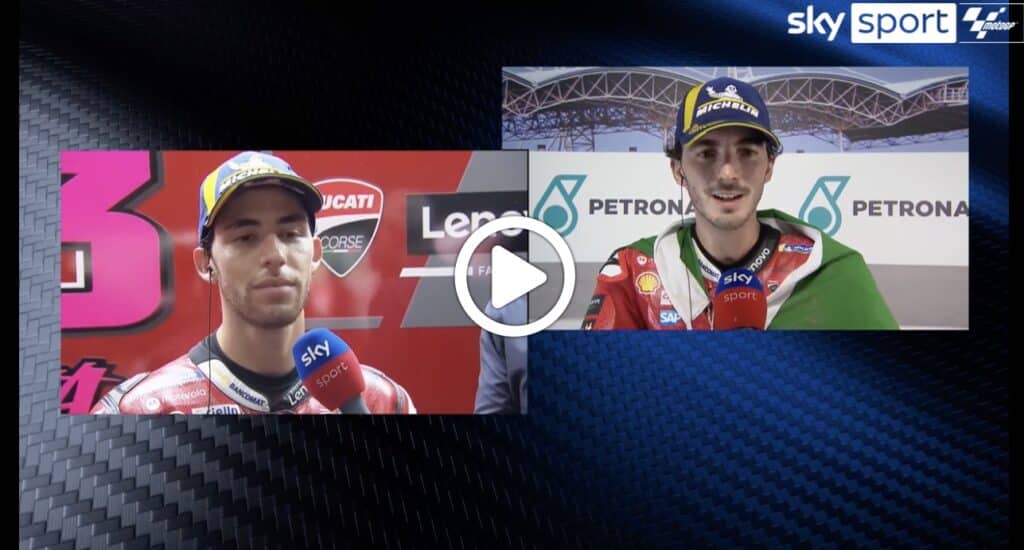 MotoGP | Bastianini ringrazia Bagnaia dopo la vittoria di Sepang [VIDEO]