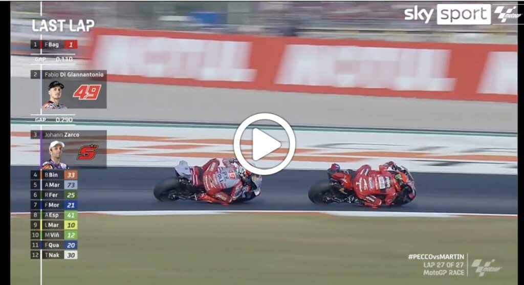 MotoGP | Bagnaia vince ed è campione del mondo: l’ultimo giro a Valencia [VIDEO]