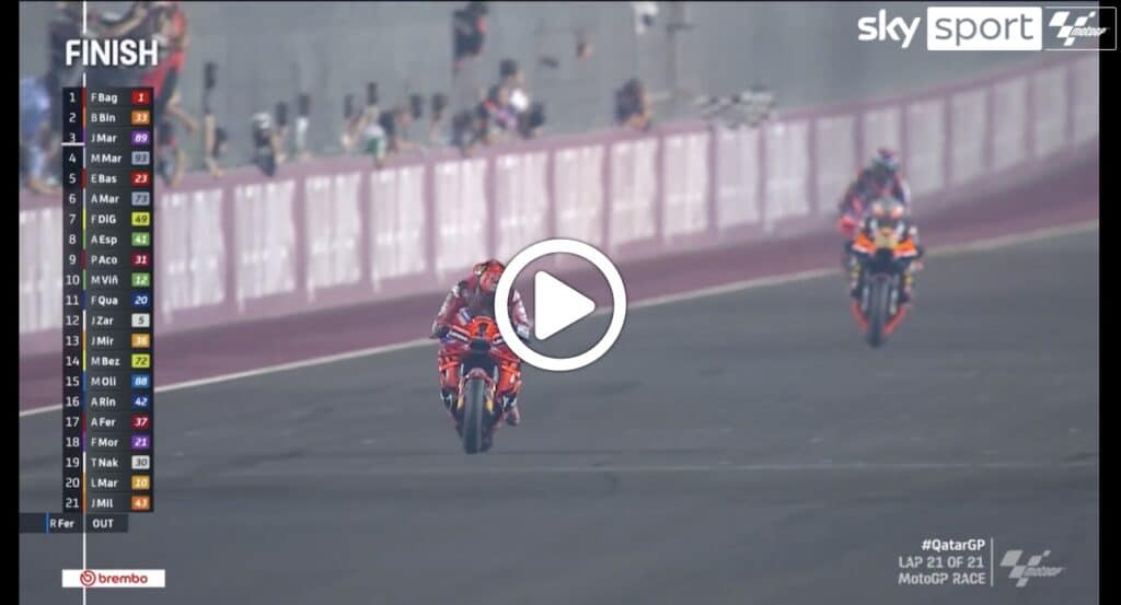 MotoGP Bagnaia, metronome race in Lusail the last lap of the Qatar