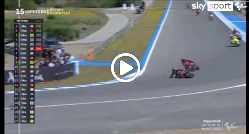 MotoGP | Martin crashes in Jerez and gives the leadership to Bagnaia [VIDEO]