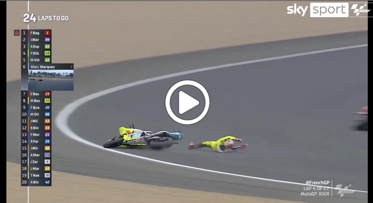 MotoGP | GP Le Mans, Bezzecchi cade anche in gara [VIDEO]