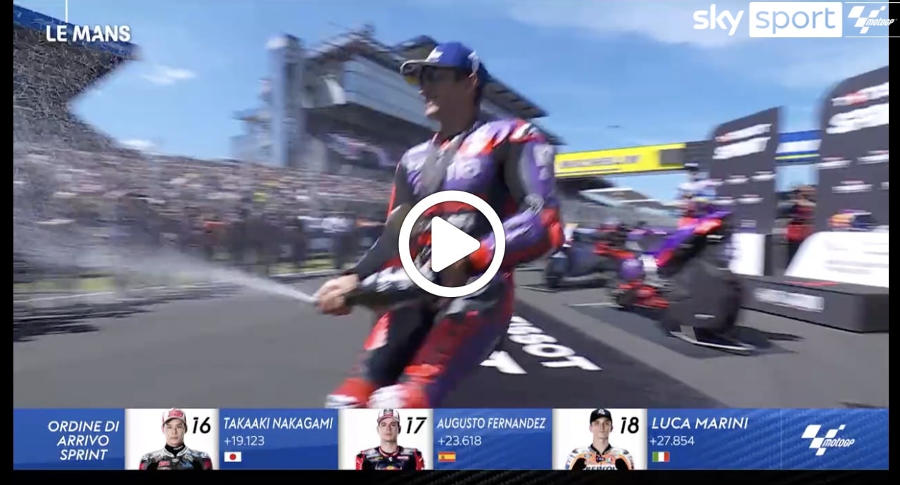 MotoGP | Martin fa festa nel sabato di Le Mans: la premiazione della Sprint [VIDEO]