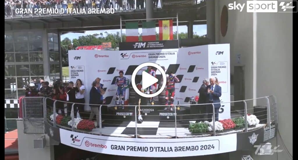MotoGP | Bagnaia e Bastianini fanno suonare l’inno italiano sul podio del Mugello [VIDEO]