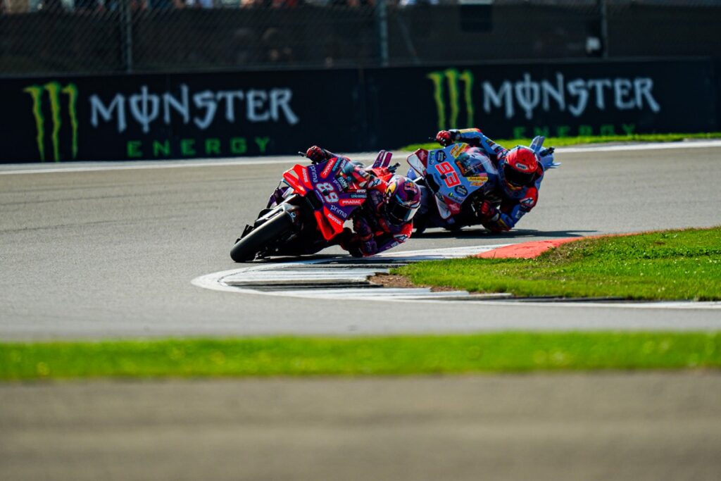 MotoGP GP Silverstone Sprint Race Bastianini wins, Bagnaia and Marc