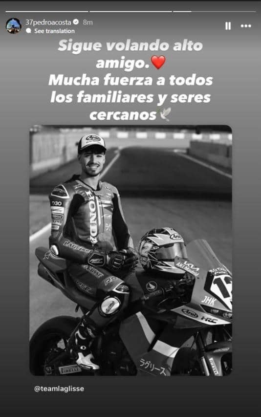 Pedro Acosta ricorda Borja Gomez