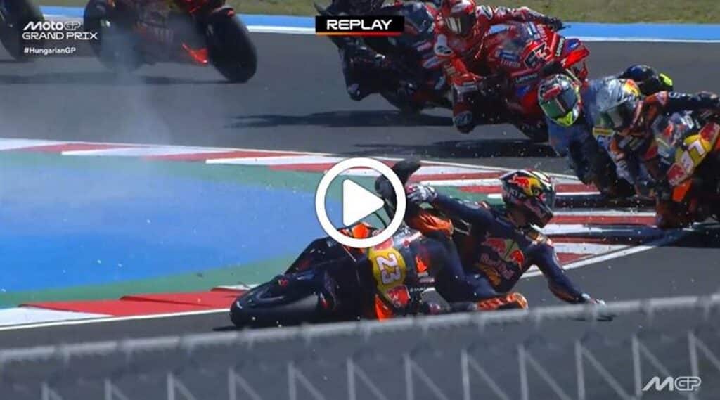 MotoGP | GP Ungheria Gara: che rischio Bastianini [VIDEO]