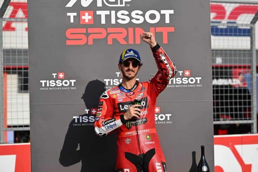 MotoGP | Gp Giappone Sprint Race, Bagnaia: “Orgoglioso di questa giornata e della mia squadra”